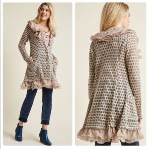 RYU Knit Cardigan Ruffle Dress